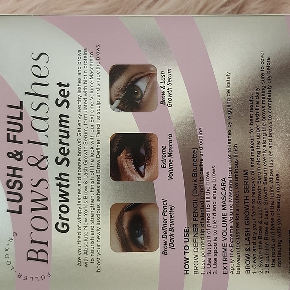 Brand New ABSOLUTE NEW YORK BROW & LASH GROWTH SERUM SET - Picture 3 of 5